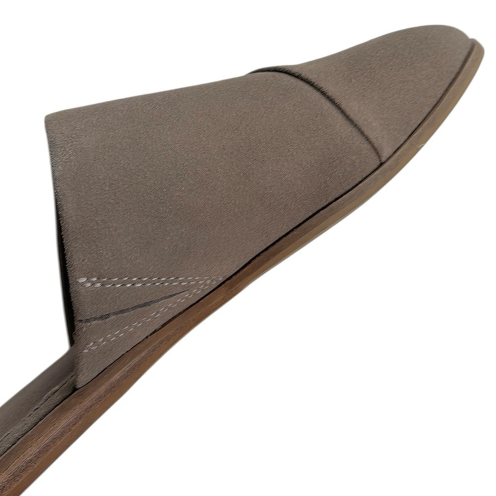 Like New Toms Leather Jade Mule Flats Taupe Size 10 - Picture 6 of 8